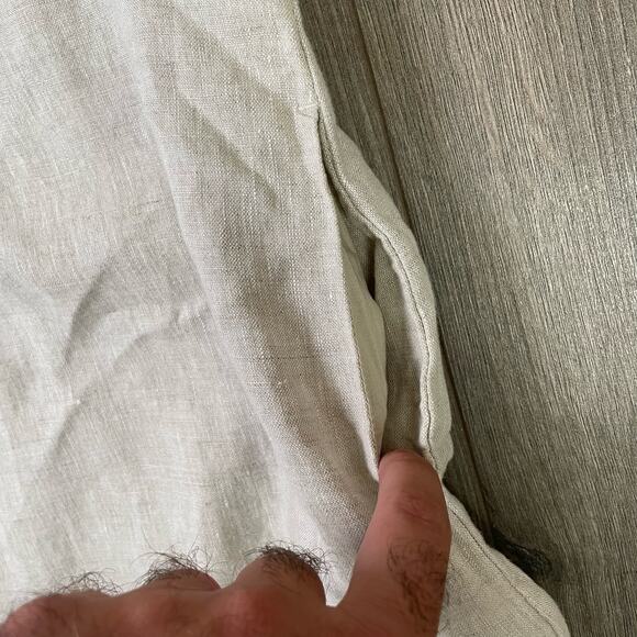 Madewell V Neck 100% Linen Short Sleeve Pockets Mini Dress US Women's XXS New - Picture 4 of 7